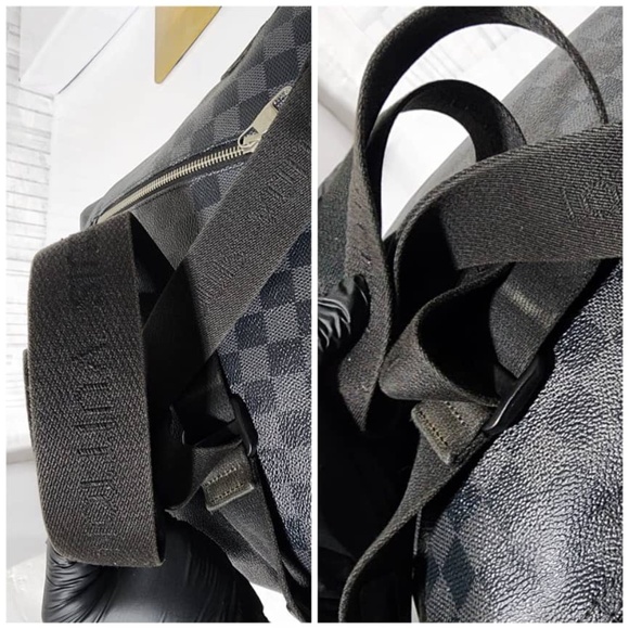 Authentic LOUIS VUITTON Damier Graphite Mick PM Shoulder Bag Black/Grey - Picture 11 of 14